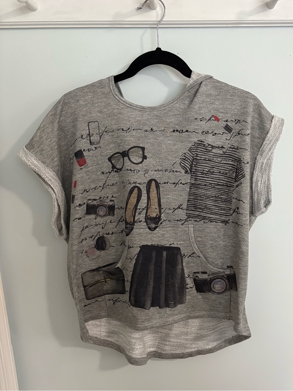 Casual Women's Short Sleeve Hoodie
